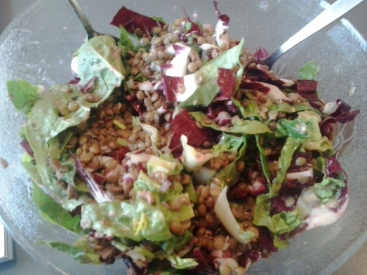Linsen-Radicchio-Salat mit Koriander